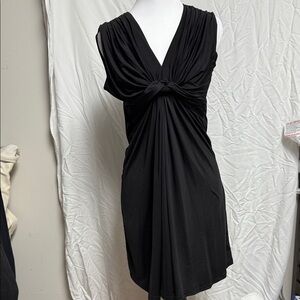 bebe Black Gathered Mini Dress